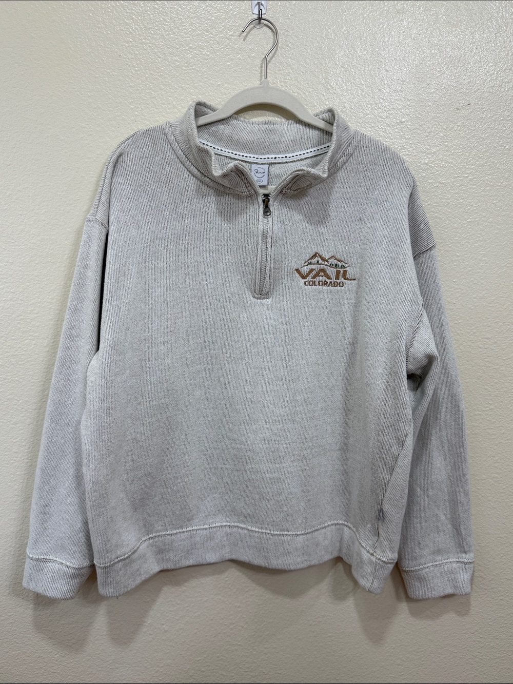 Ragwear Men's Half-Zip Pullover Sweater Heather Gray Vail Colorado Size XXL
